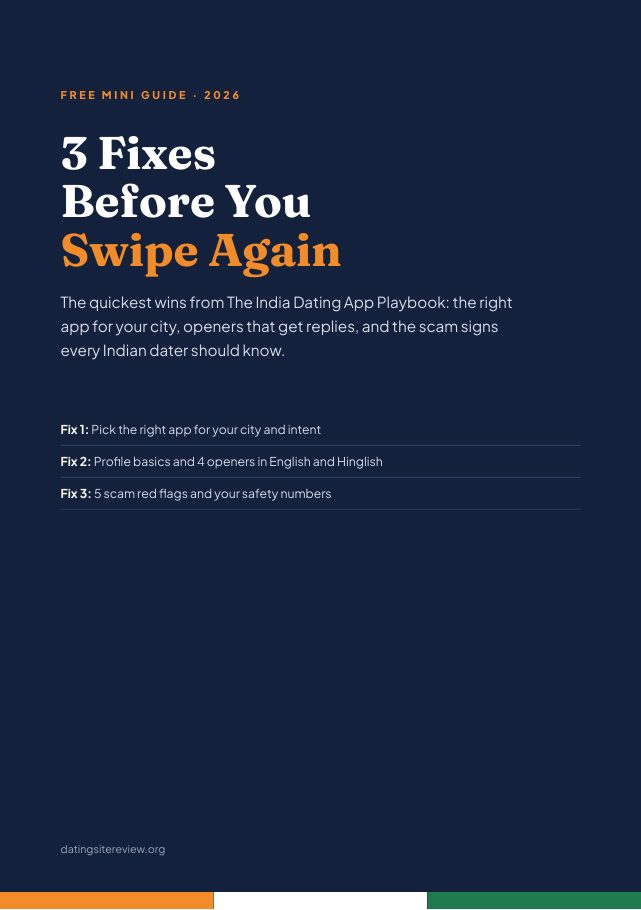 Free mini guide: 3 Fixes Before You Swipe Again